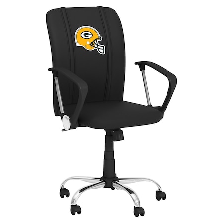 Dreamseat Curve Task Chair with Green Bay Packers Helmet Logo XZOCCURVE-PSNFL20057